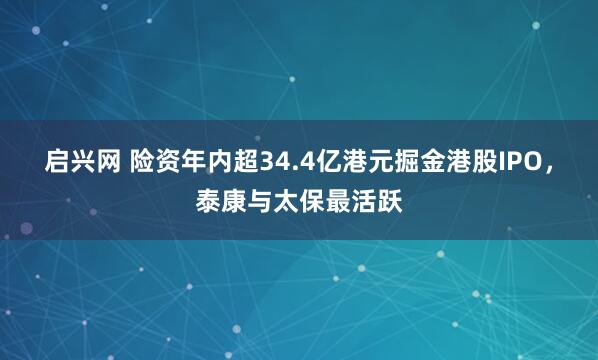 启兴网 险资年内超34.4亿港元掘金港股IPO，泰康与太保最活跃