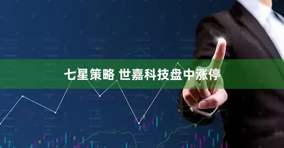 七星策略 世嘉科技盘中涨停